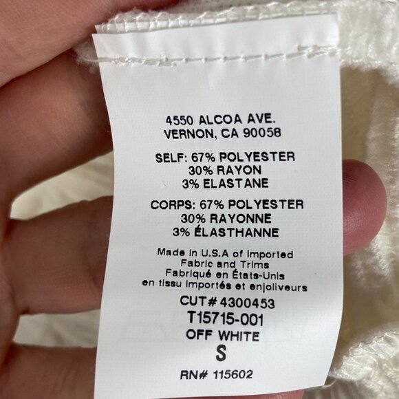 NEW Off White Boat Neck Ribbed Knit Pullover Sweater Nordstrom Size Small NWOT S - Picture 9 of 13